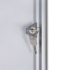 Interiérová informační vitrína Economy 9 x A4 - plechová záda, hliník
