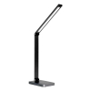 Stolní lampa Platinet 10 W, bezdrátové nabíjení + USB, černá