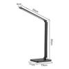 Stolní lampa Platinet 10 W, bezdrátové nabíjení + USB, stříbrná