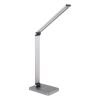 Stolní lampa Platinet 10 W, bezdrátové nabíjení + USB, stříbrná