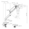 Držák monitoru Brateck LDT60-C012 Heavy Duty, 1 rameno, černá