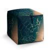 Taburet Cube pavučina, béžová / černá