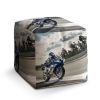 Taburet Cube motorkář, šedá