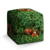 Taburet Cube klaun očkatý, zelená
