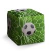 Taburet Cube fotbalový míč v bráně, zelená