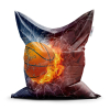 Sedací vak Classic basketbalový míč, hnědá / černá