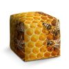 Taburet Cube včely, žlutá