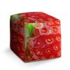 Taburet Cube jahoda, červená