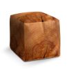 Taburet Cube dřevo 2, hnědá