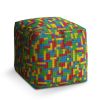 Taburet Cube barevná stavebnice, barevná