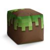 Taburet Cube Green Blocks 2, hnědá / zelená