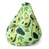 Sedací vak Pear kreslené avokádo, zelená