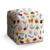 Taburet Cube hmyz, barevná
