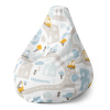 Sedací vak Pear cestičky s dopravou - dětský, barevná
