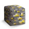 Taburet Cube Blocks 2, šedá / žlutá