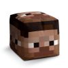 Taburet Cube Blocks obličej, hnědá
