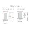 Samostatné pneutlačítko EcoMaster kulaté, matný nerez