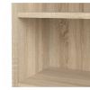Skříň Modulo 89 x 40 x 186 cm, dveře dřevo, dub sonoma / bílá