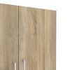 Skříň Modulo 89 x 40 x 221,5 cm, dveře dřevo, bílá / dub sonoma