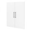 Skříň Modulo 89 x 40 x 221,5 cm, dveře kombi, bílá / čirá
