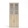 Skříň Modulo 89 x 40 x 221,5 cm, dveře kombi, dub sonoma / čirá