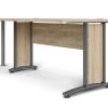 Rohové pracovní místo Modulo 200 x 230 cm, dub sonoma / šedá