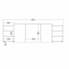 Úložné čelo postele Simplicity 165 cm, černý mat