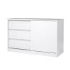Komoda Simplicity 118,9 x 50 x 75,6 cm, bílý lesk