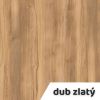 Univerzální stůl s kovovou podnoží 160 x 80 cm, dub zlatý