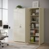 Vysoká skříň SimpleOffice 80 x 40 x 180 cm, dub světlý / šedá