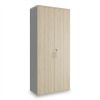Vysoká skříň SimpleOffice 80 x 40 x 180 cm, dub světlý / šedá