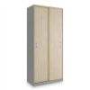 Vysoká skříň SimpleOffice 80 x 40 x 180 cm, dub světlý / šedá