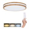 LED stropní světlo s dálkovým ovládáním Woody nastavitelné - průměr 50 cm, hnědá