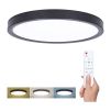 LED stropní světlo s dálkovým ovládáním Estela nastavitelné - průměr 30 cm, černá