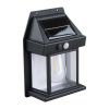 LED solární nástěnné světlo WL918, černá