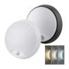 LED venkovní světlo WO780-1 se senzorem - kruh 22 cm, 2 kryty, černá / bílá