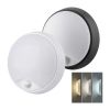 LED venkovní světlo WO780-2 se senzorem - kruh 22 cm, 2 kryty, černá / bílá