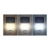 LED solární světlo WO785-1 se senzorem, černá