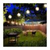 LED venkovní světelný řetěz WO794-1, 15 + 5 m, černá