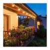 LED venkovní světelný řetěz WO794-1, 15 + 5 m, černá
