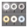 LED stolní lampička WO66 s klipem, černá