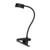LED stolní lampička WO3001 nabíjecí s klipem, černá