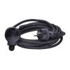 Prodlužovací kabel spojka 1Z gumová - 5m, 3x1,5, černá