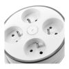 Prodlužovací kabel 4Z - disk, 2m, vypínač, 3x1,0, bílá