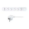 Prodlužovací kabel 5Z + USB A + USB C + nabíječka - 3m, vypínač, 3x1,0, bílá