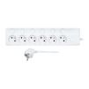 Prodlužovací kabel 6Z - 2m, vypínač, 3x1,0, bílá