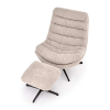 Křeslo Salazar s podnožkou, béžová