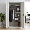 15021 kovova satni skrin 90 x 45 x 185 cm cylindricky zamek svetle seda ral 7035