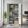 33060 1 univerzalni kovova skrin 90 x 40 x 185 cm cylindricky zamek svetle seda ral 7035