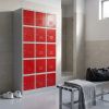 Kovová šatní skříňka - 15 boxů, 90 x 40 x 185 cm, cylindrický zámek, libovolná RAL